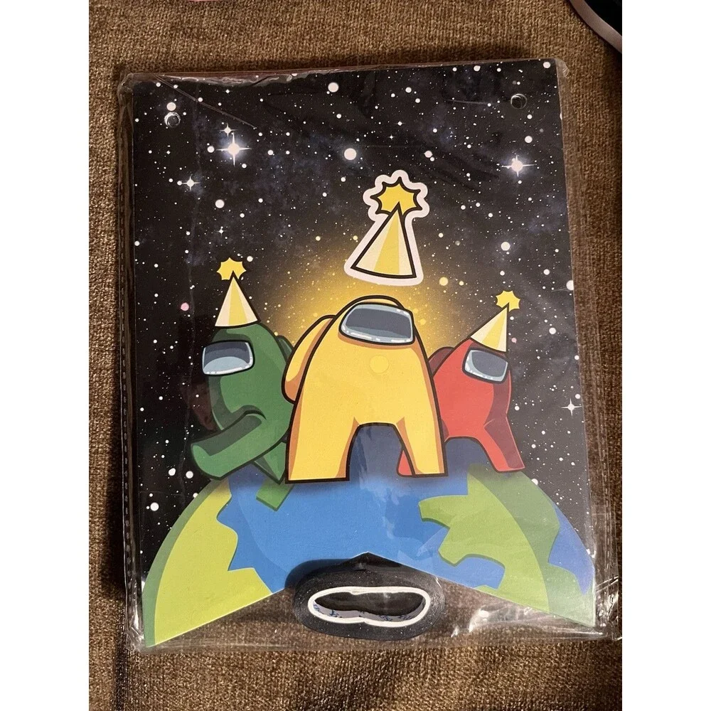 Among Us Game Party Supplies Banner Table Cover Plates Napkins For 10 Guests